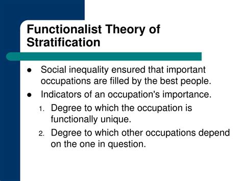 functionalist theory would describe social stratification as something that|karl marx view on stratification.